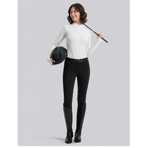 FiTST4 Sz S Full Seat Breeches Equestrian Riding Pants Black Silicone Grip